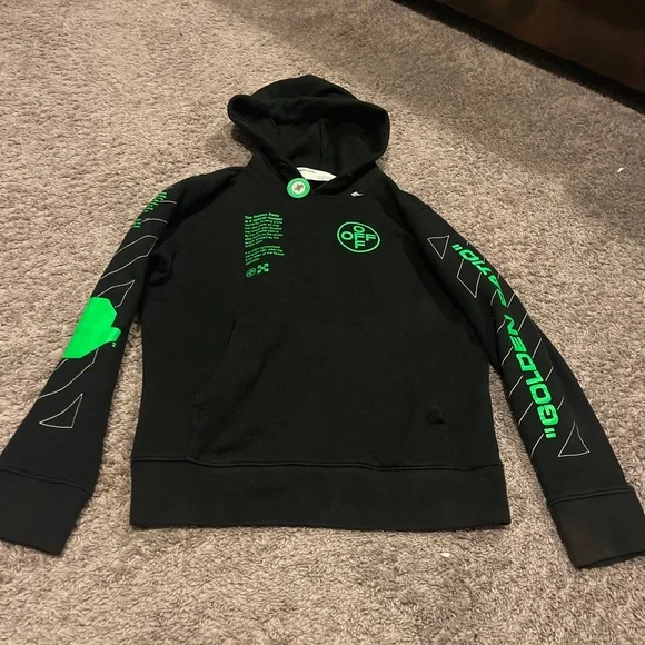 offwhite green incompiuto hoodie